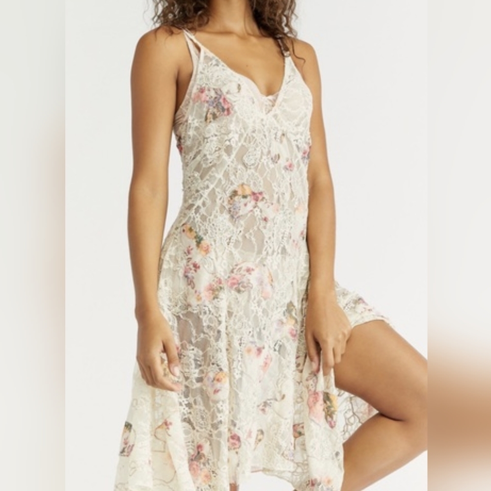 Free People Lea Embellished Midi Slip